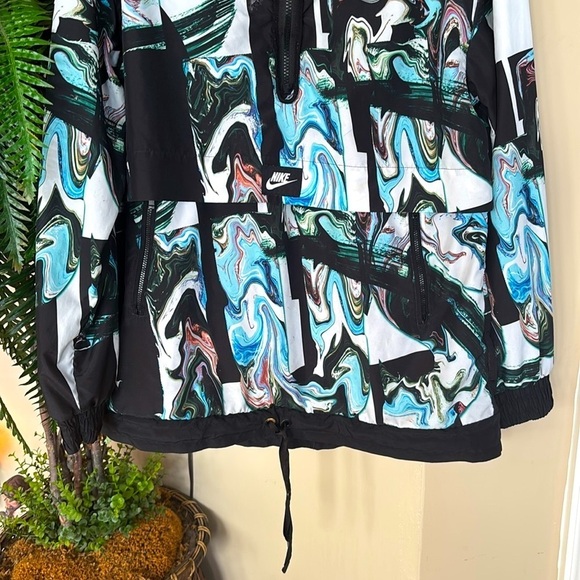 Retro Vintage Nike Hooded Pullover Windbreaker Jacket Graphic Print Quarter Zip - Picture 4 of 16